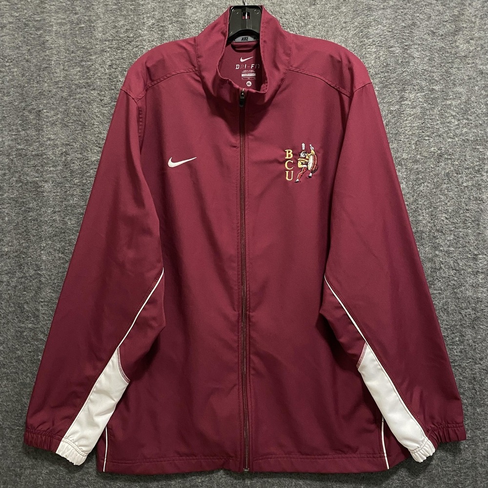Bethune Cookman Wildcats‎ Jacket Mens XL Burgundy Nike Dri Fit Full Zip NCAA